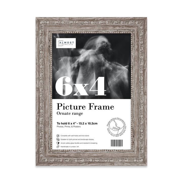 6x4 Walnut Ornate Picture Frame 6"x4" for wholesale on Faire0