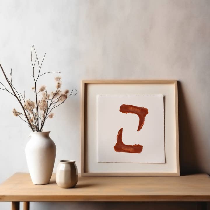 Minimalistiskt geometriskt blocktryck Deckled Edge Art för wholesale av ArtbyHaise