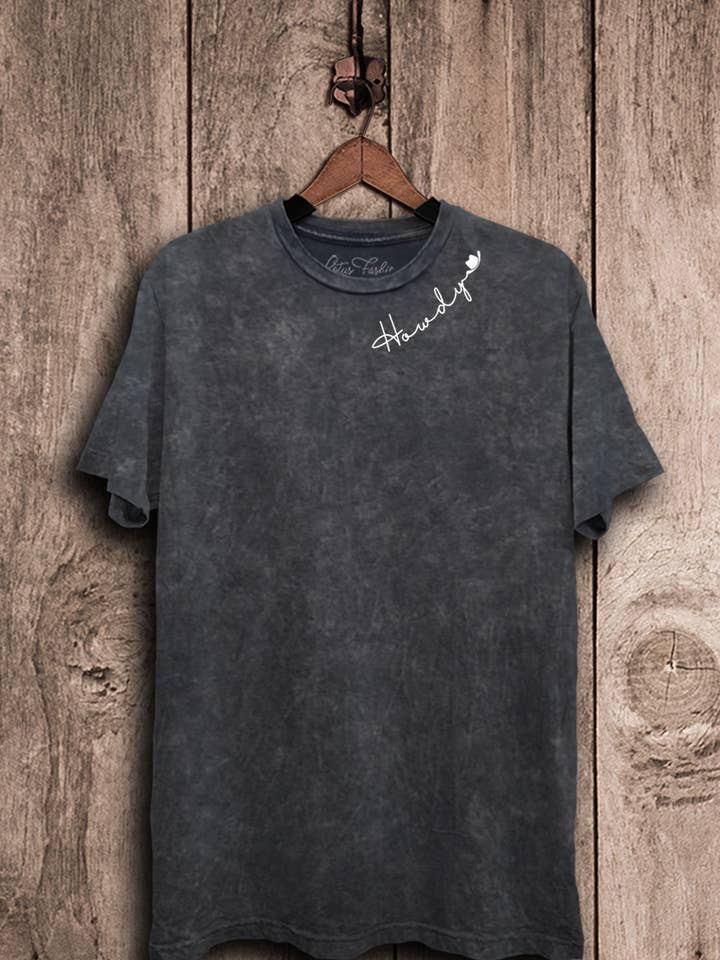 Lotus Fashion Collection - Wholesale Screen Printed T-Shirt - Women's - Howdy Cowboy Hat Graphic Top3