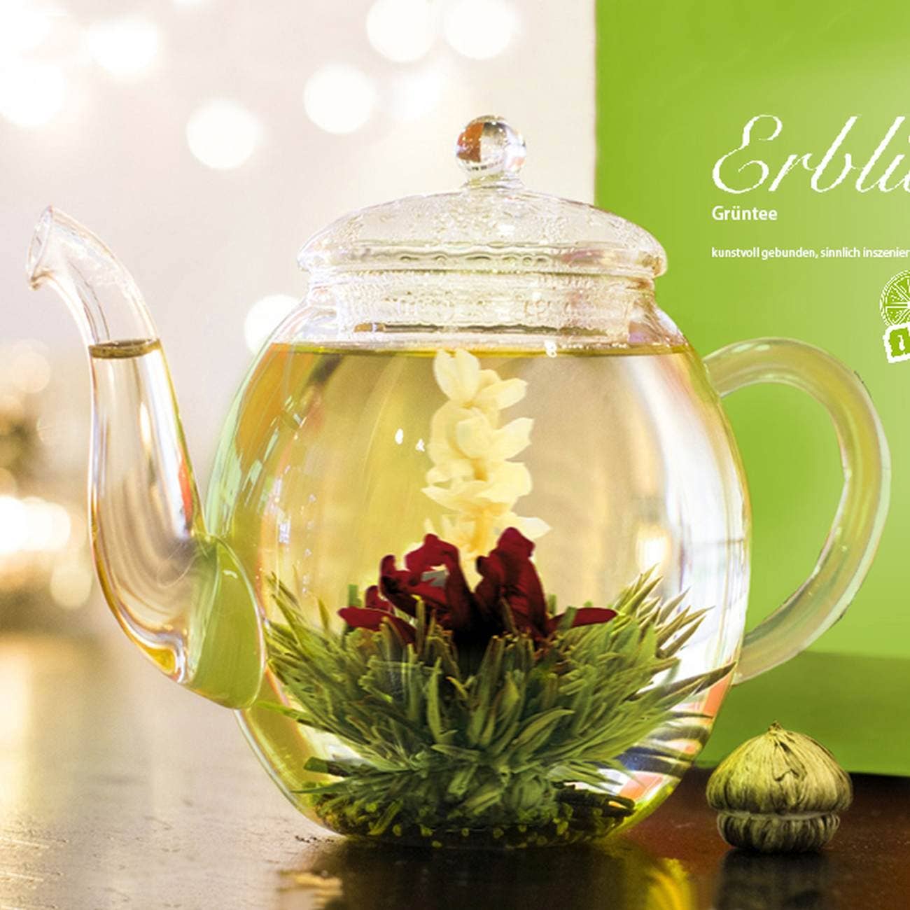 Creano - Vente Sachets de thé - Boîte à thé Creano Teelini 12 pièces en 4 variétés, thé vert1