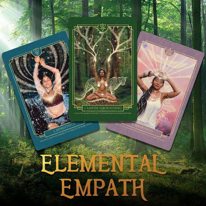 Elemental Empath Oracle Deck & Guidebook for wholesale by Earth Moon Magick