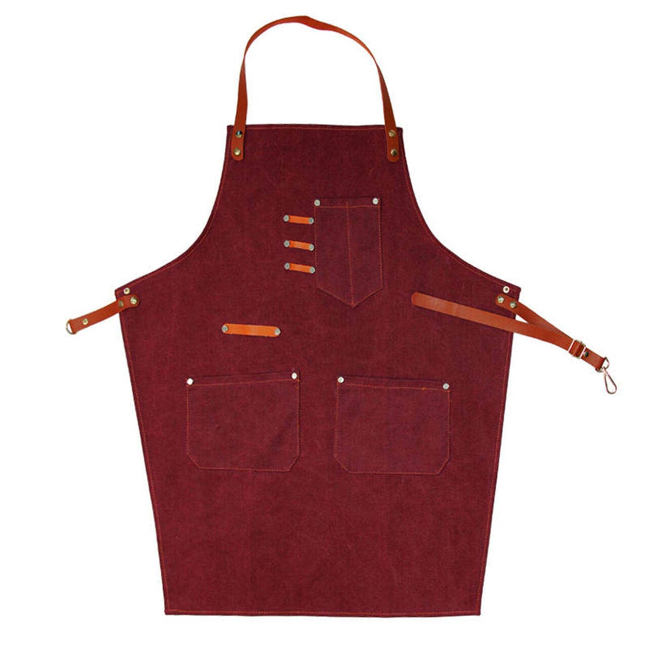 Salon Equipment Pros - Wholesale Apron - OP-Tech Barber and Stylist Apron - Red Denim0