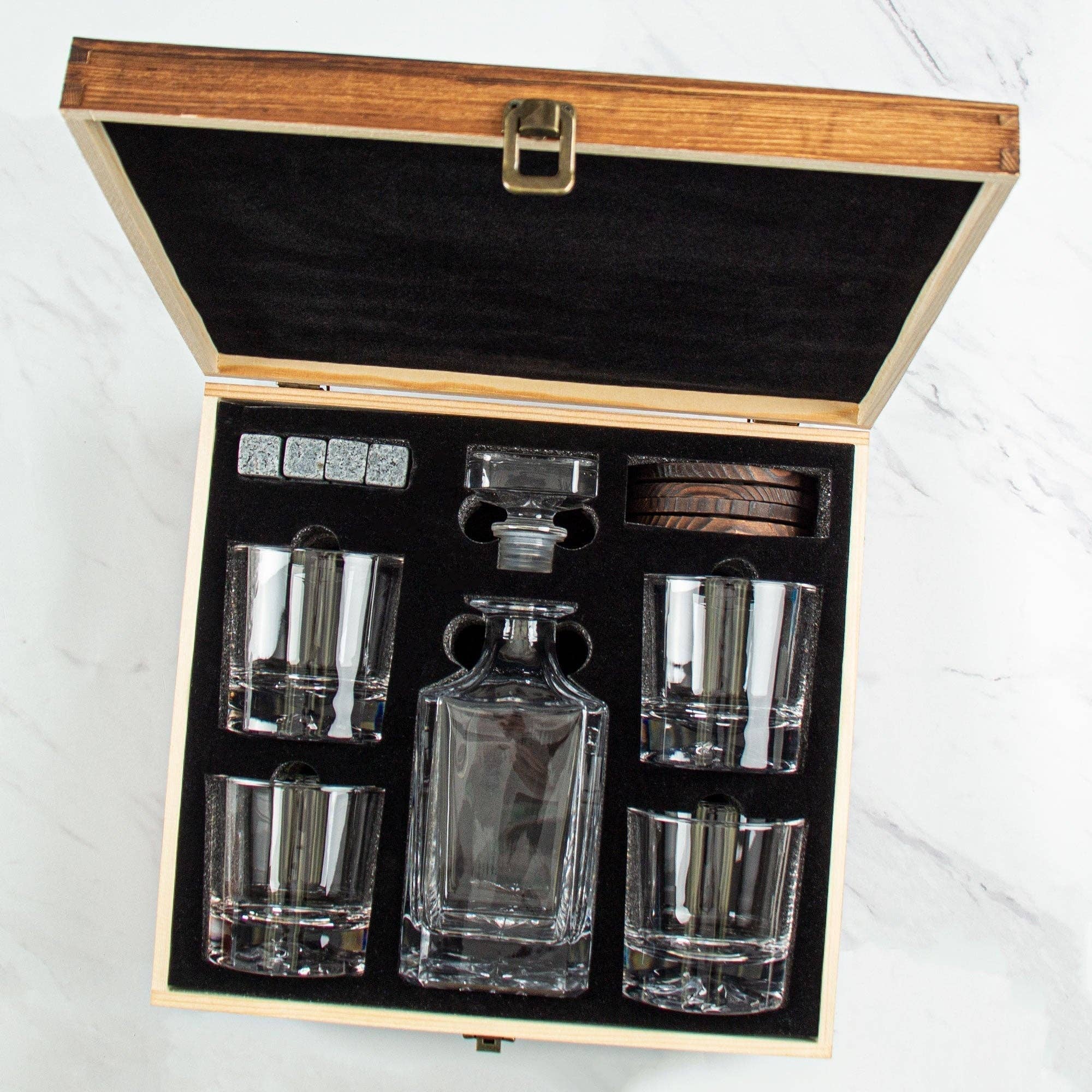 MB Brands Inc - Wholesale Decanter - Engraved Alpha Phi Alpha - Personalized Whiskey Decanter Set In Wood Gift Box4