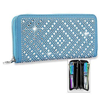 Handbag Express – wholesale Wallet – Women's – Unique Rhinestone Design Accordion Wallet14