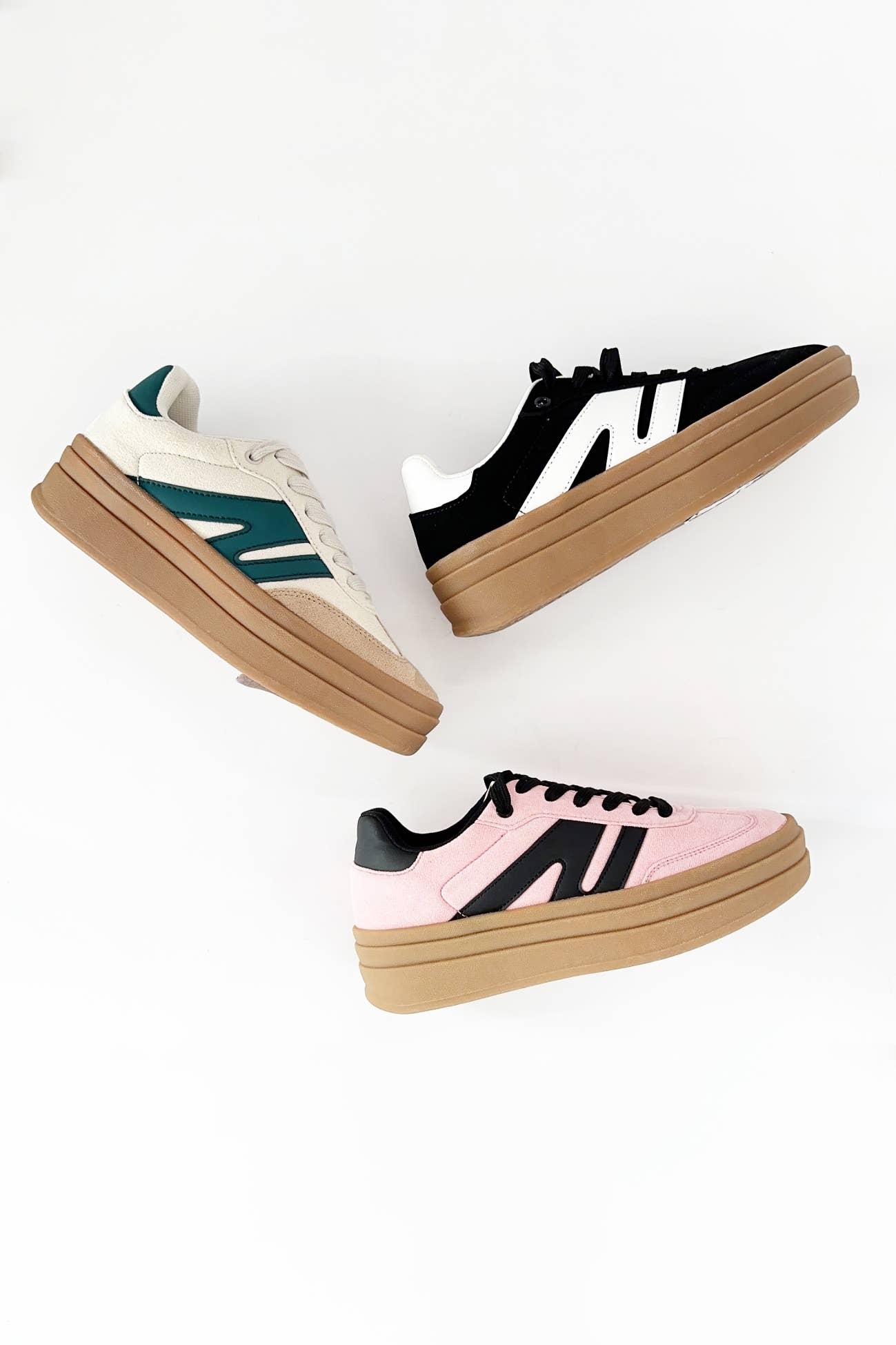 CCOCCI - Vente Baskets tendance – femme - BASKETS À PLATEFORME À BLOCS DE COULEURS TOPPING-059