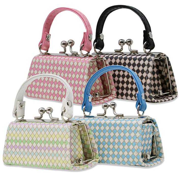 Purchase Pack of Argyle Print Lipstick Case Assorted Set for wholesale on Faire