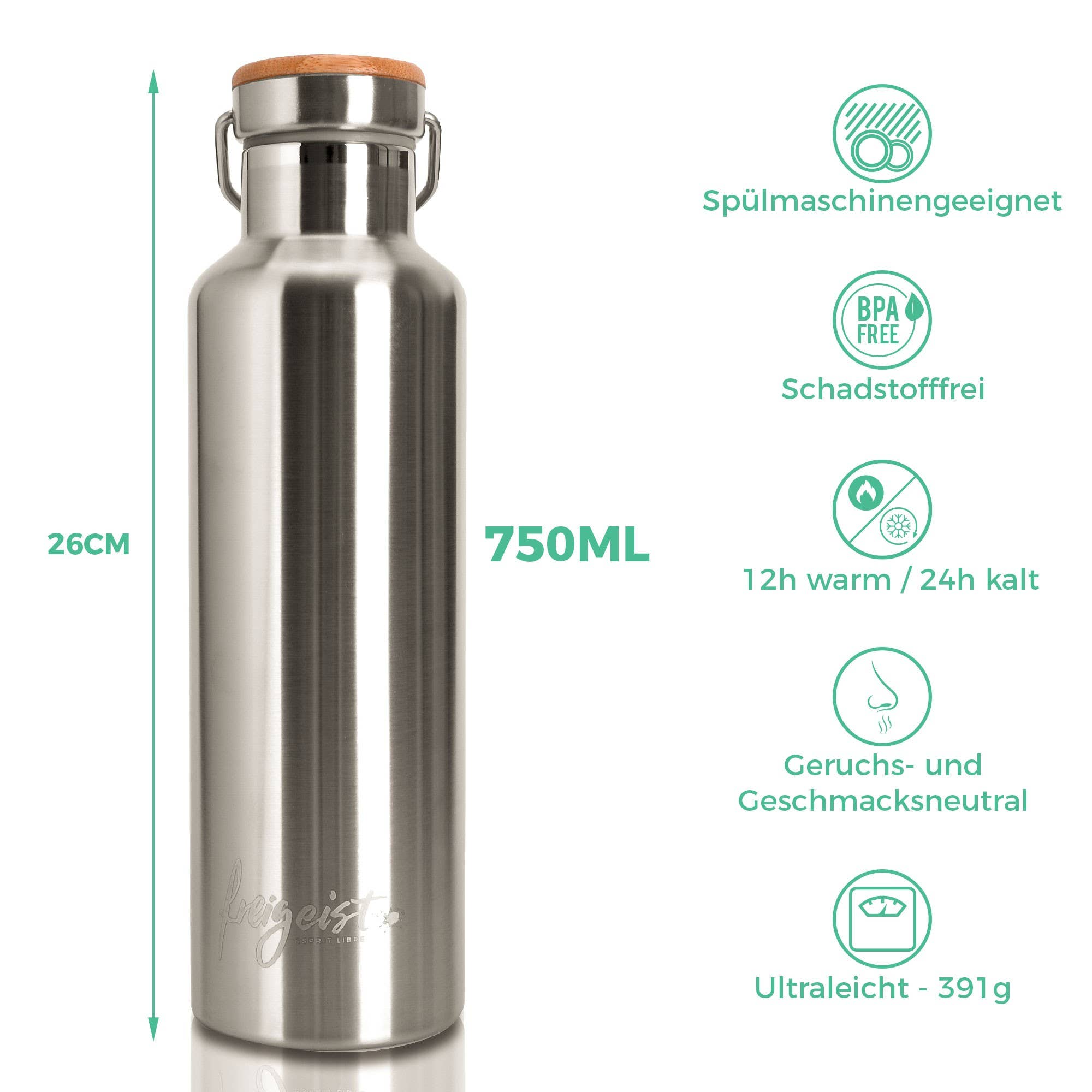 freigeist ESPRIT LIBRE – Cantil por atacado – Garrafa térmica de aço inoxidável freigeist ESPRIT LIBRE13