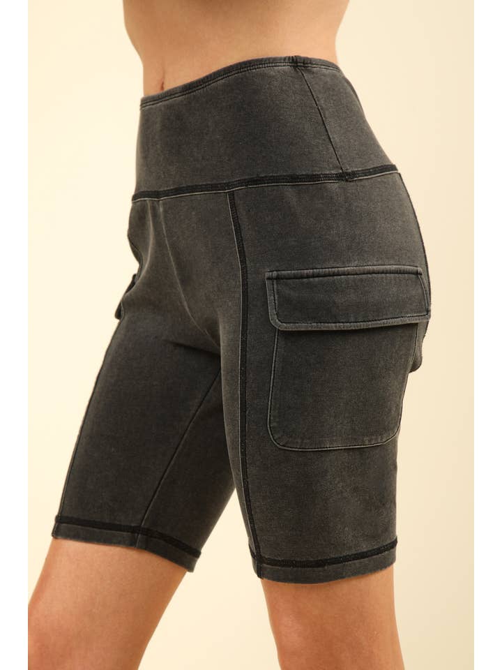 VERY J – Engroshandel Shorts – Kvinder – NP70303-vaskede bløde strikkede Cargo cykelshorts15