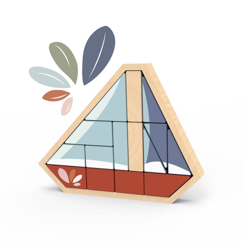 Speedy Monkey - Wholesale Puzzle - Kids - Boat Block Puzzle1