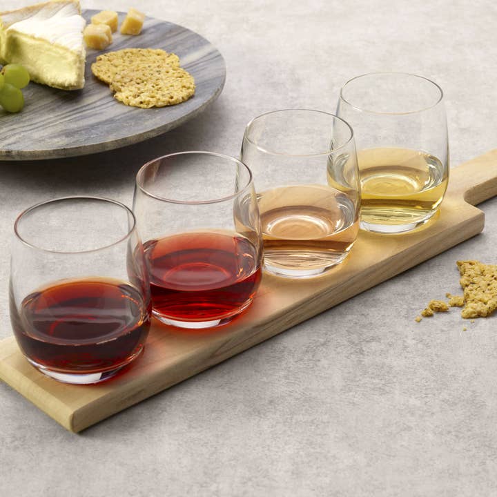 Houdini Barware - Wholesale Wine Glass - Houdini 5pc Wine Flight Tasting Board