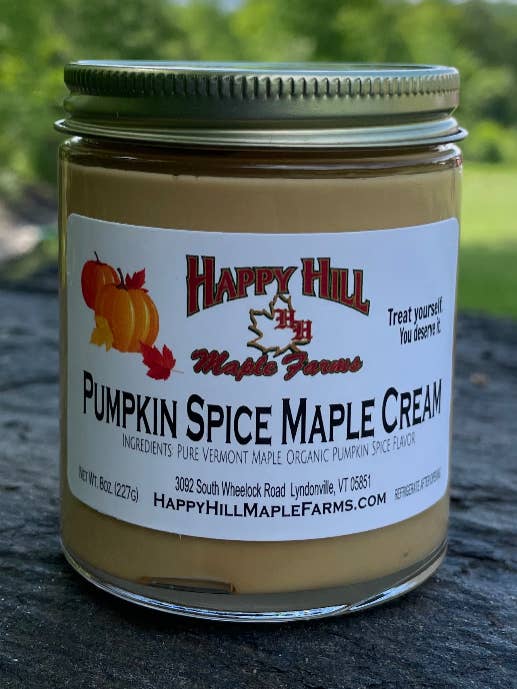 Kürbis-Gewürz-Ahorncreme für den Großhandel von Happy Hill Maple Farms