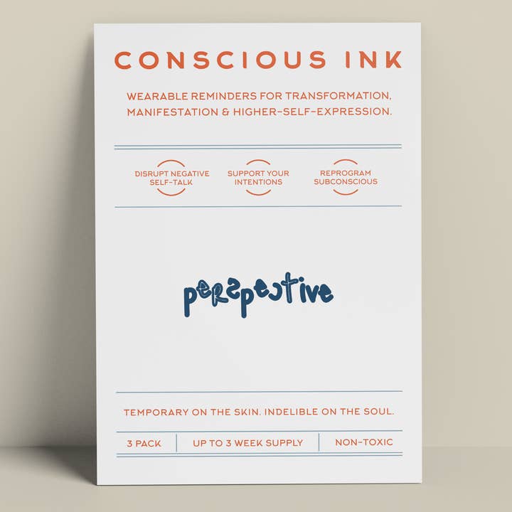 Perspective Manifestation Tattoo for wholesale by Conscious Ink
