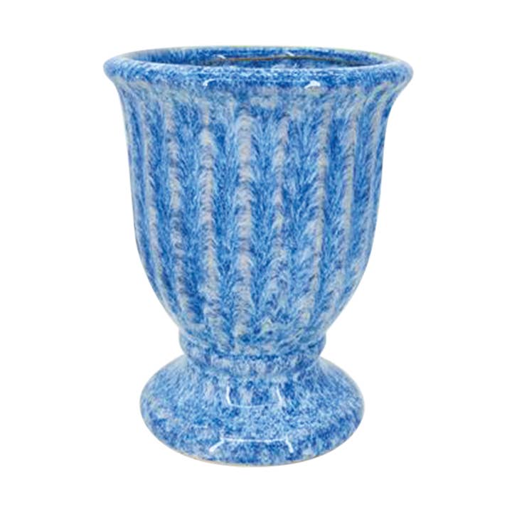 Apolline frosted blue vase D12.5 H15cm for wholesale by Opjet Paris