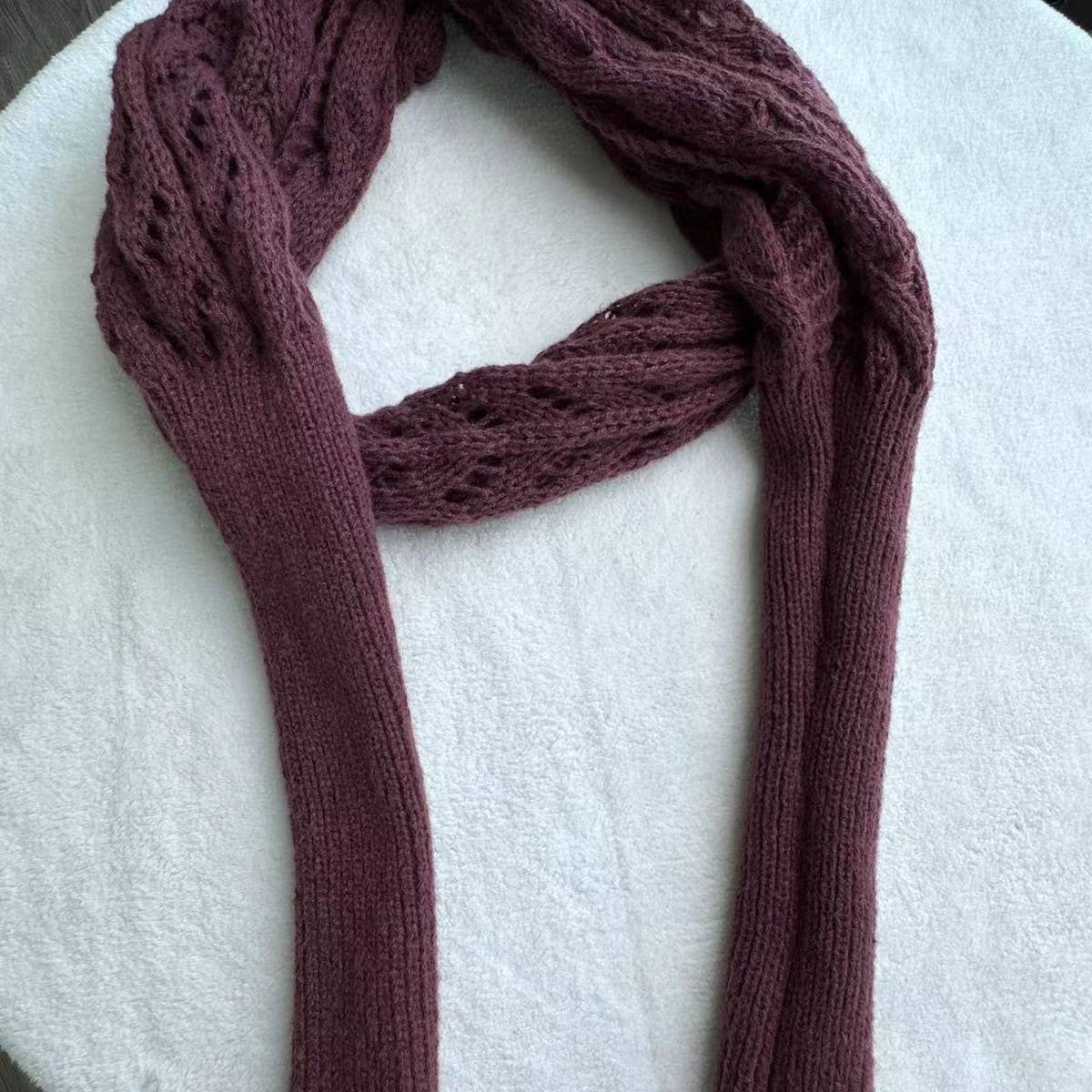 NINEXIS - Vente Écharpe – femme - CWASC1793_ÉCHARPE CREUSE TORSADÉE À COL CHÂLE À MANCHES LONGUES17