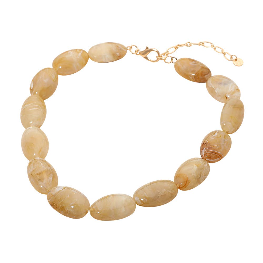 Sensibling Corp. – Engroshandel Perlehalskæde – Chunky marmoreret harpikssten perlekæde statement halskæde8