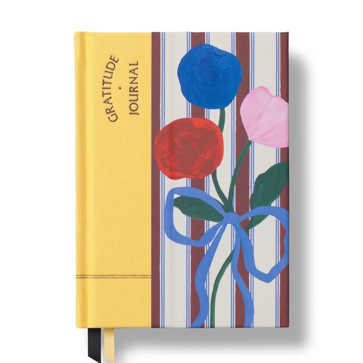Guided Gratitude Journal, A6 Fabric - Stripe Bouquet for wholesale by Papier