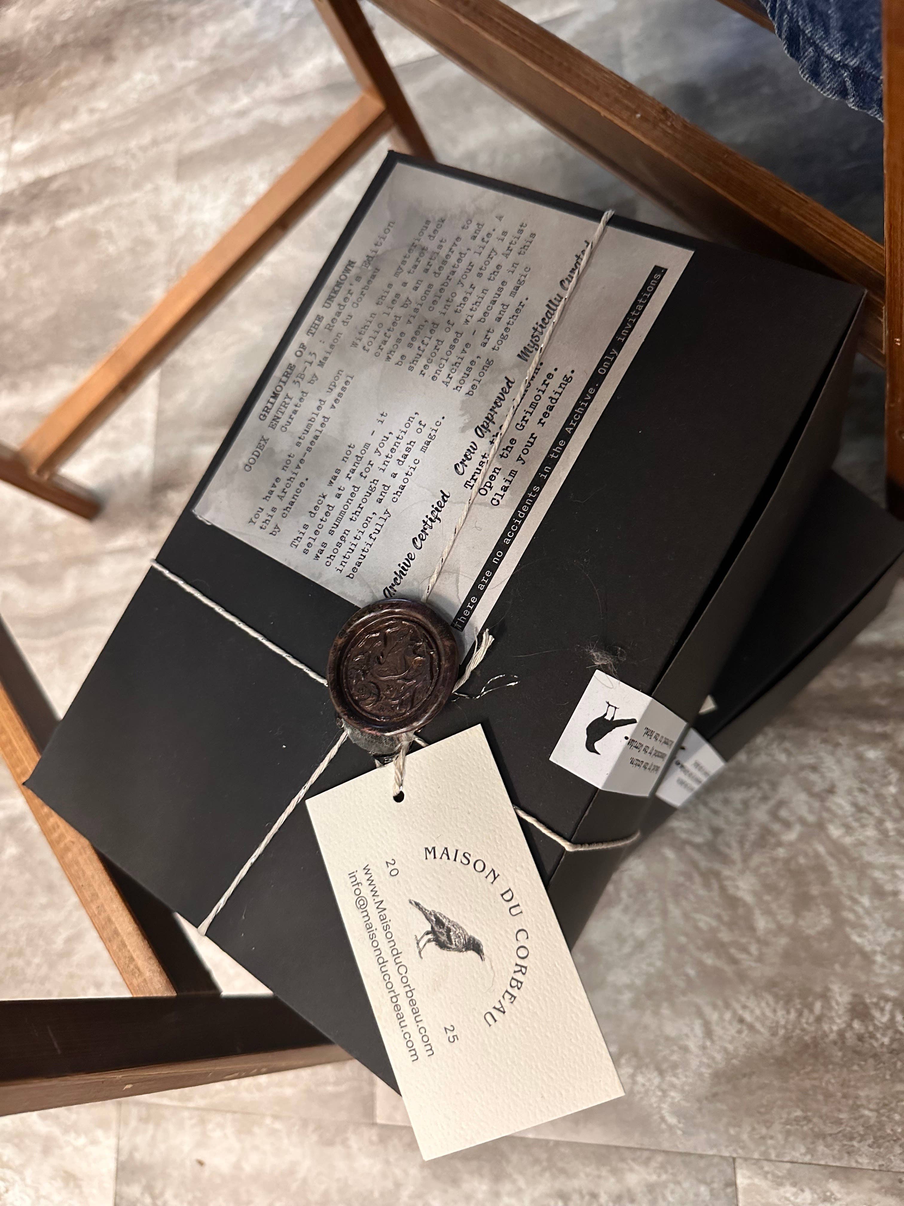 Maison du Corbeau - Wholesale Tarot Cards - Mystery Tarot/Oracle Box | Grimoire of the Unknown0