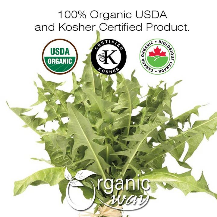 Organic Way LLC - Wholesale Loose Tea - Organic Dandelion Leaf Dried (Whole)