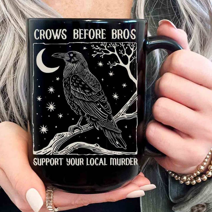 Funny Crows Before Bros krus, Witchy Halloween krus, efterårskrus for engroshandel hos NVC Ecommerce LLC