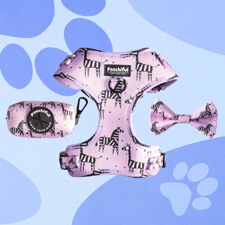 Poochiful - Wholesale Pet Leash - Dog - Dog Lead - Zee Zee Zebra Lilac Edition