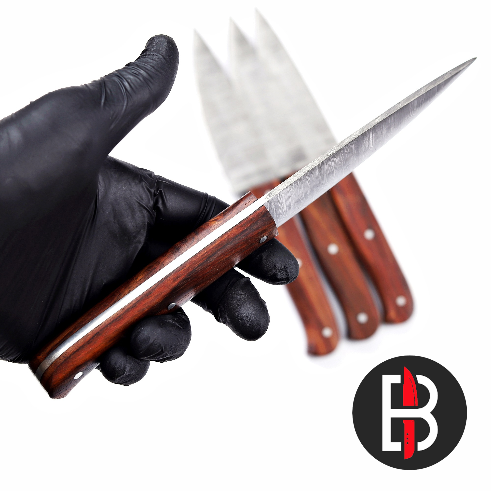 Bravohandicrafts - Wholesale Kitchen/Utility Knife - Damascus Steel BBQ Stake Knife Meat Slicing Handmade Knife.7