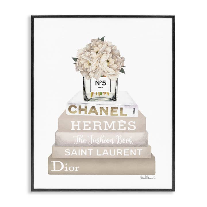 Neutral Glam Bookstack Framed Art for wholesale by Stupell Industries