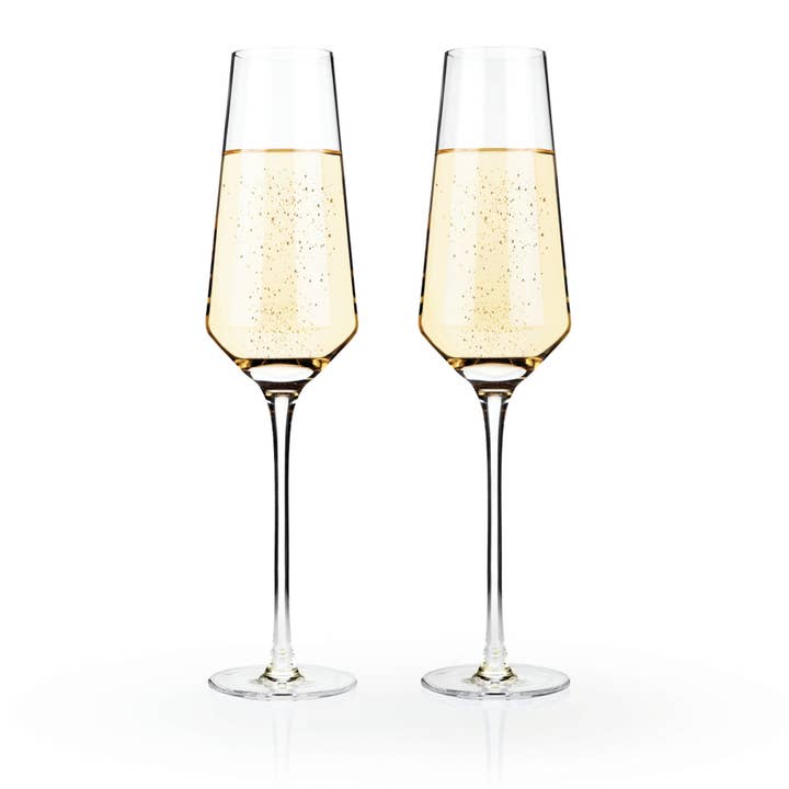 Raye™ Angled Crystal Champagne Flutes Set of 2 and other Purchase Wholesale plastic wine flutes. Free Returns & Net 60 Terms on Faire trending on Faire.