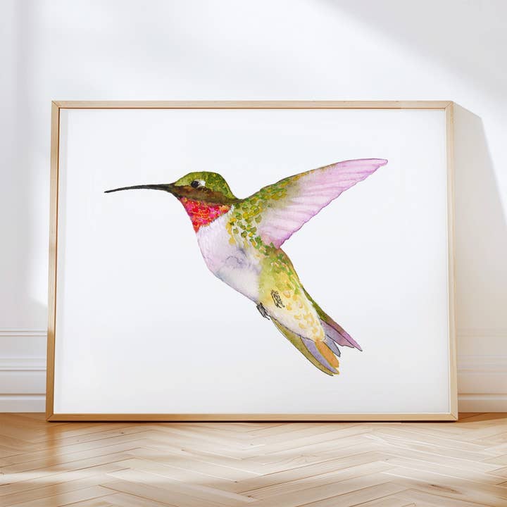 Ruby-Throated Hummingbird for wholesale by Snoogs & Wilde Art