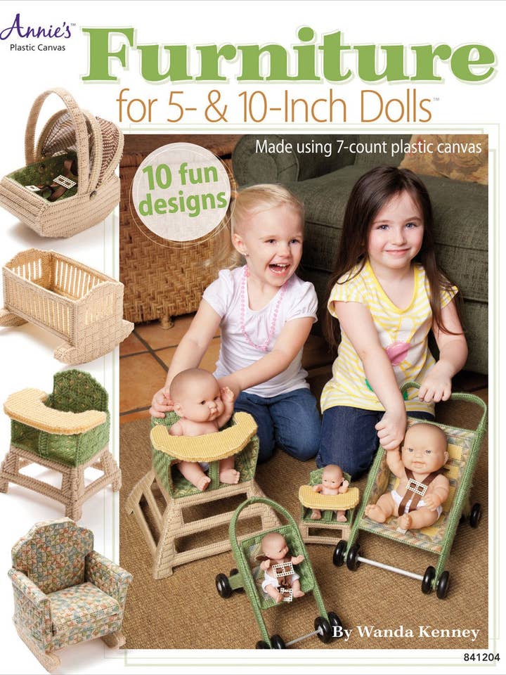 Plastic Canvas Furniture for 5 & 10 Inch Dolls - Wanda Kenney for wholesale by Garmy Books