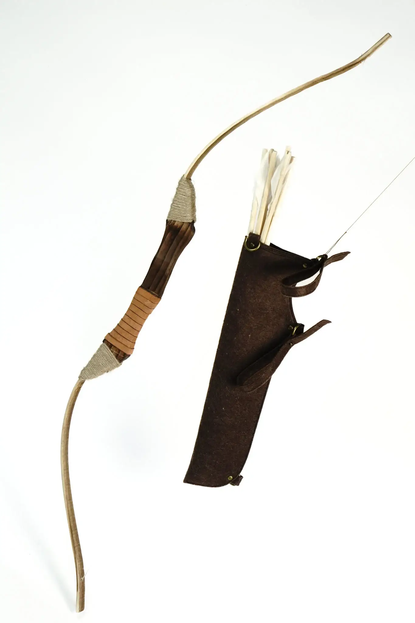Backwoods Provisions - Wholesale Wood Toy - Kids - Wooden Toy Bow and Arrow Set With Felt Quiver1