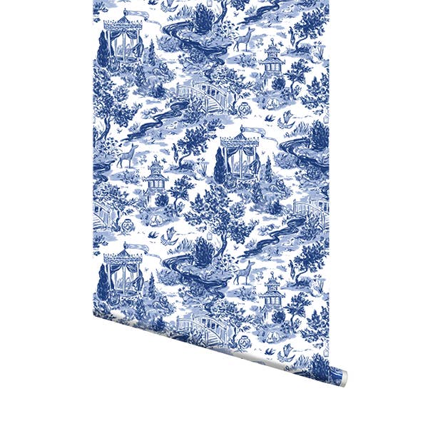 SmithHönig - Wholesale Wallpaper - Peel and Stick Wallpaper Summer House / Navy4