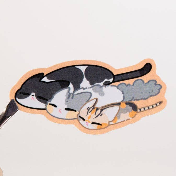 MikouArt - Wholesale Sticker - Vinyl Sticker | All Day Lazy Cats | 3 inch | Waterproof & Fade-Resistant |