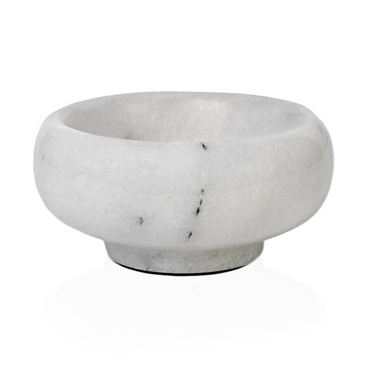 Fox Run Natural White Marble Pinch Bowl, 1 oz Condiment Bowl for wholesale by Fox Run Brands