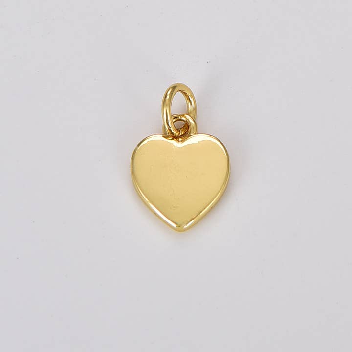 Beads Creation - Wholesale Individual Charm/Pendant - Gold Filled Dainty Moon Star Heart Charm Pendant, CP1292