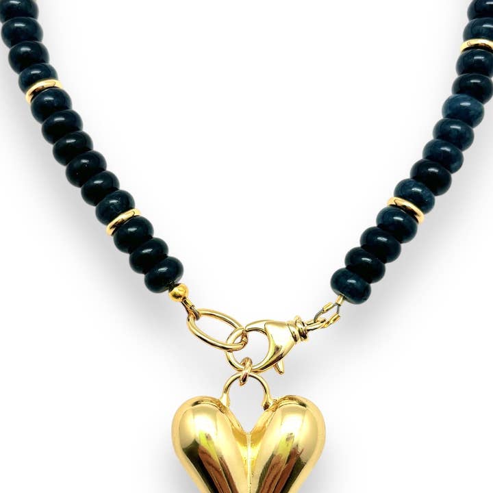 Shiver + Duke - Wholesale Individual Charm/Pendant - Elongated Puffy Heart Charm