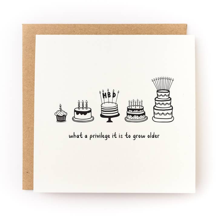 What a Privilege to Grow Older Birthday Card for wholesale by Kwohtations