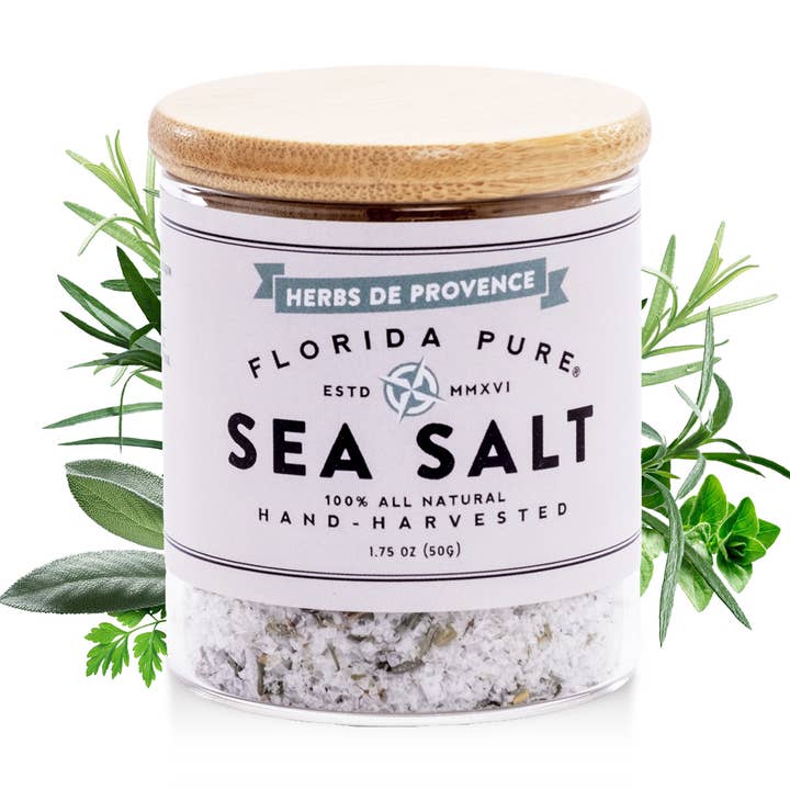Herbs de Provence Sea Salt l Flaked l All-Natural l Gourmet for wholesale by Florida Pure Sea Salt