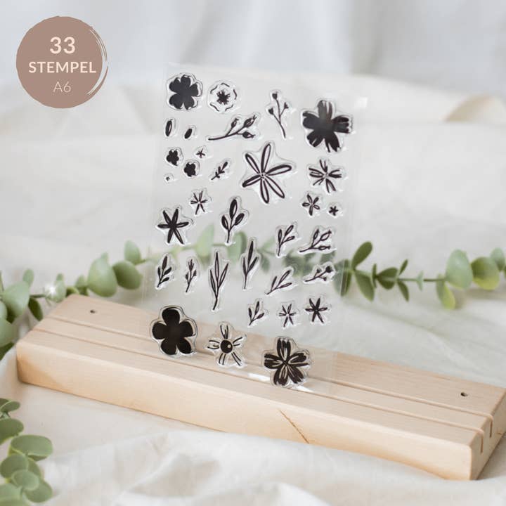 Freulebnis - eine Marke von Unsere kleine Bastelstube - Wholesale Rubber/Decorative Stamp - Freulebnis Stamp Set Flower Love - Clear Stamps0