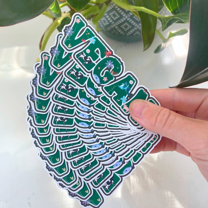 Mindful over Mind Full - Wholesale Sticker - Vegan Pride Sticker | Animal Rights | Plant-Based 1