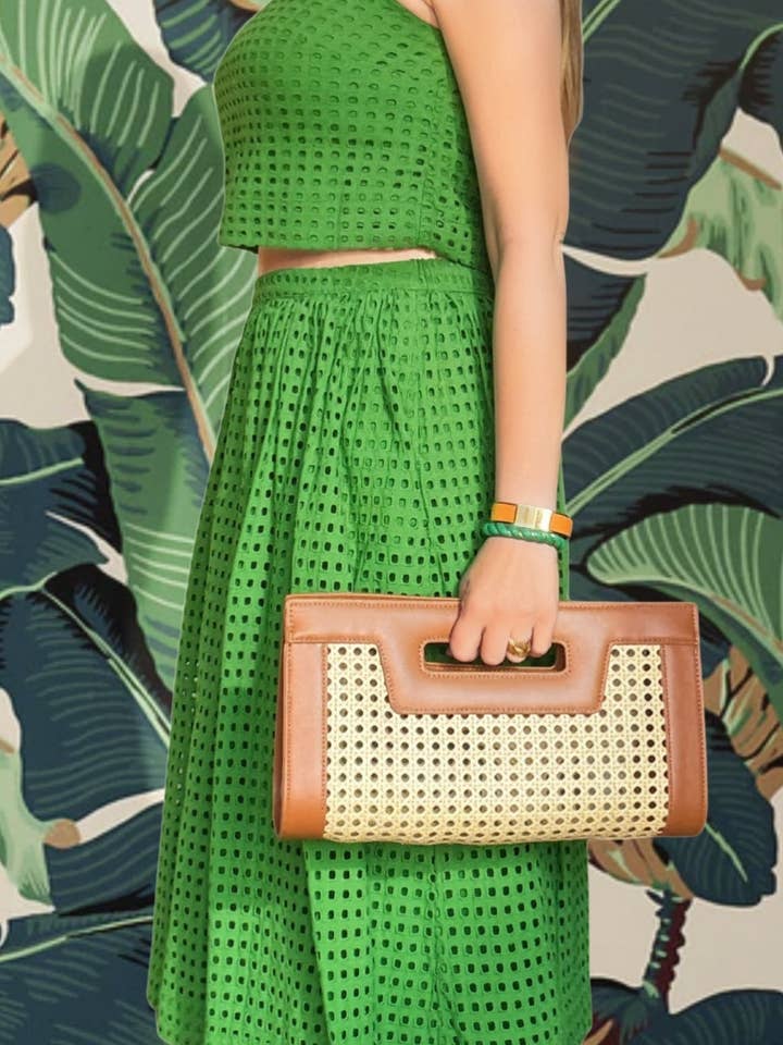 Kiawah Clutch- Brown - Wholesale for wholesale by Clutch Charleston