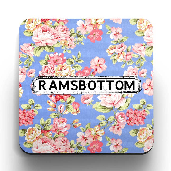 Blue and Pink Floral Coasters (set of 4) for wholesale by tinned snail