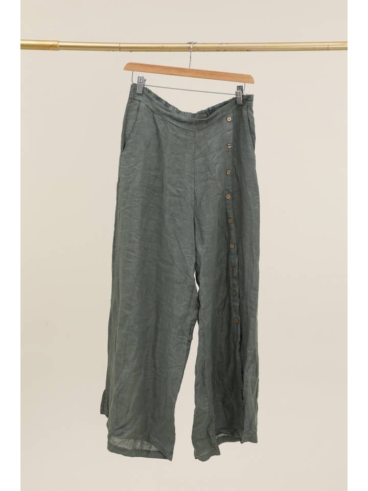 la maison des fibres naturelles – Engroshandel Bukser - Dame – Knapbukser med lige ben 9320 100%LIN29