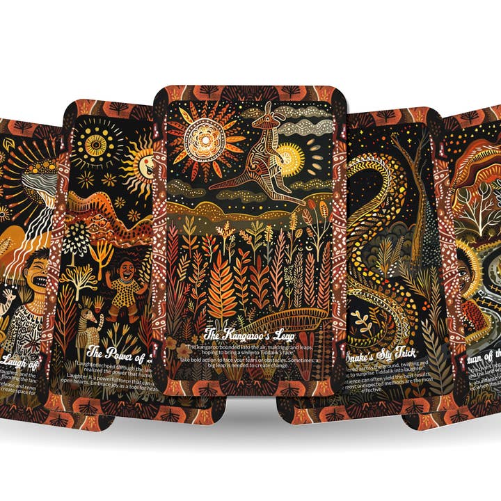 Ibiza Tarot USA - Wholesale Tarot Cards - The Tale of Tiddalik the Frog - 22 Oracle Cards - Restore Balance Through Generosity and Harmony6