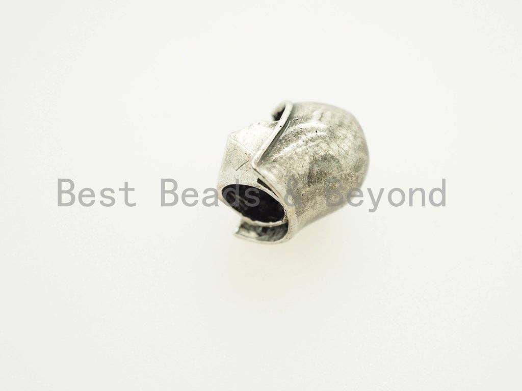 BestBeads&Beyond – wholesale Individuell berlock/hänge – Antik Darth Vader Dark Knight Soldat Hjälm Pärlor, Knot Paracord Armband Nyckelring Att Göra Pärlor, Mäns Armband, 15x17mm, 1st, sku #Y998