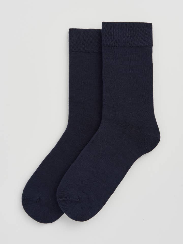 Pairs Socks - Wholesale Socks - Unisex - Inky Blue Bamboo Socks0