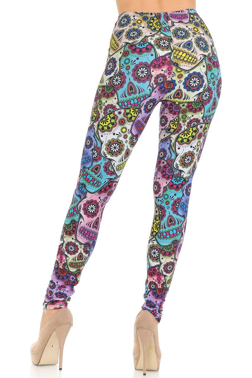 USA Fashion - Wholesale Fashion Leggings - Women's - Creamy Soft Sugar Skull Leggings by USA Fashion™1