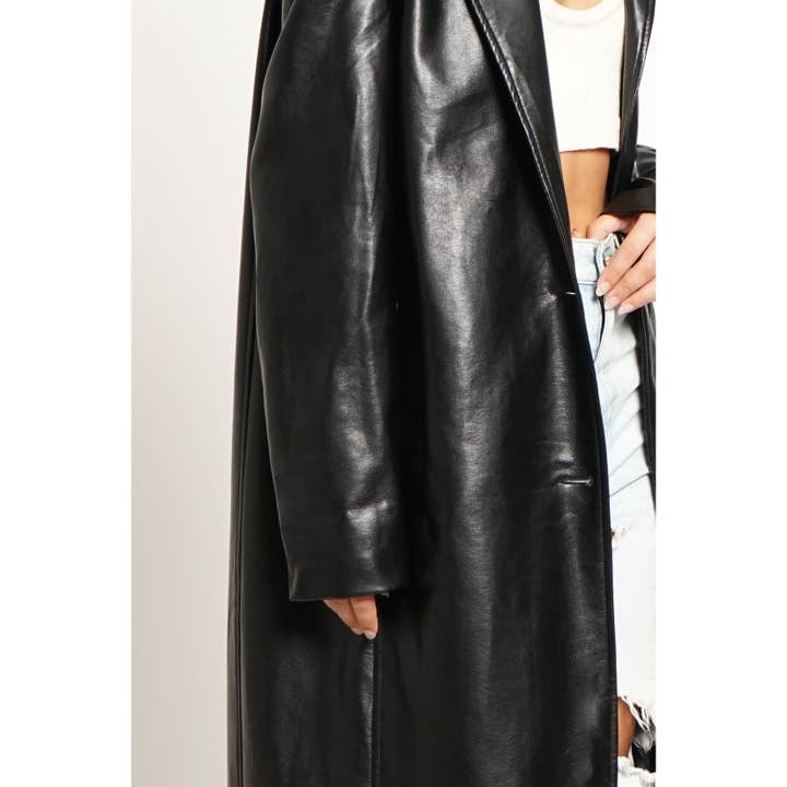 Sans Souci - Wholesale Coat - Women's - LONG PU COAT3