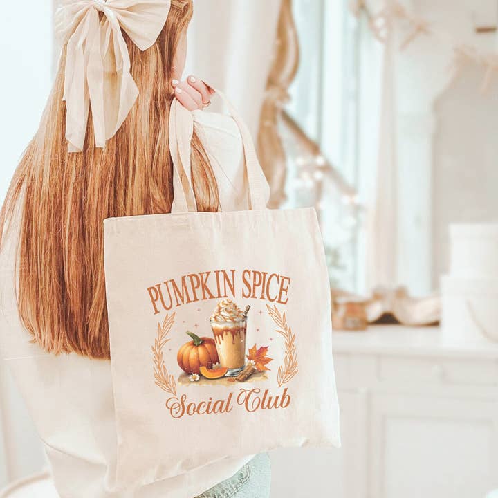 iBrand Promotions - Wholesale Tote Bag - Unisex - Pumpkin Spice canvas tote bag