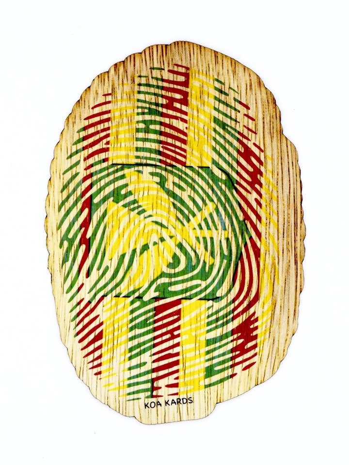 Reggae Thumbprint for wholesale by Koa Kards
