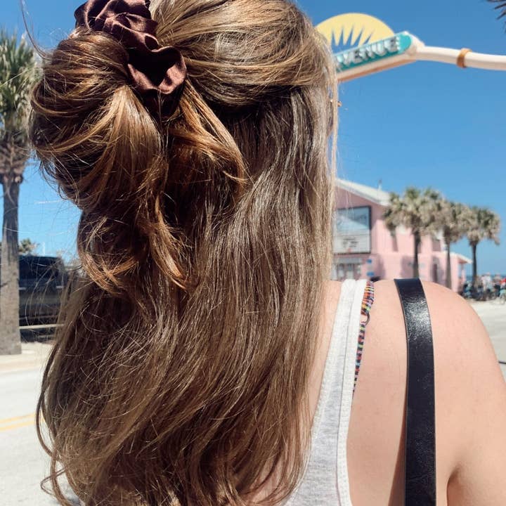 Beyond Scrunchies – wholesale Scrunchie - Women’s – ESPRESSO - Mulberry Silk Scrunchie1